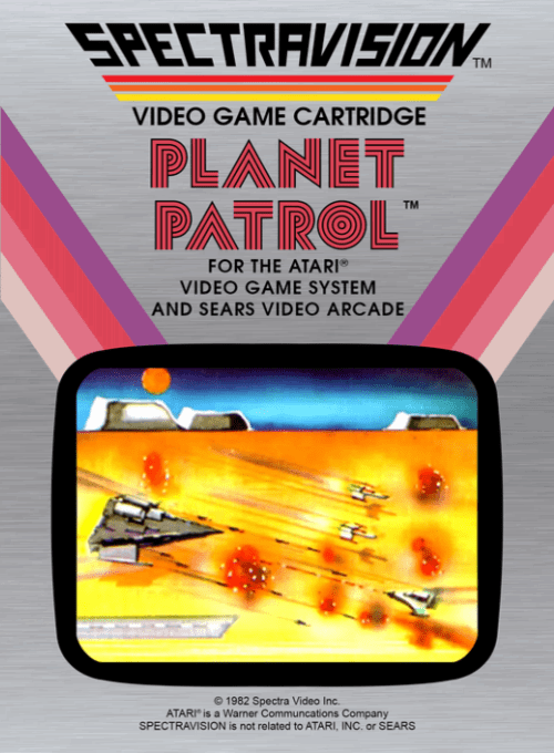 Planet Patrol box art for Atari 2600